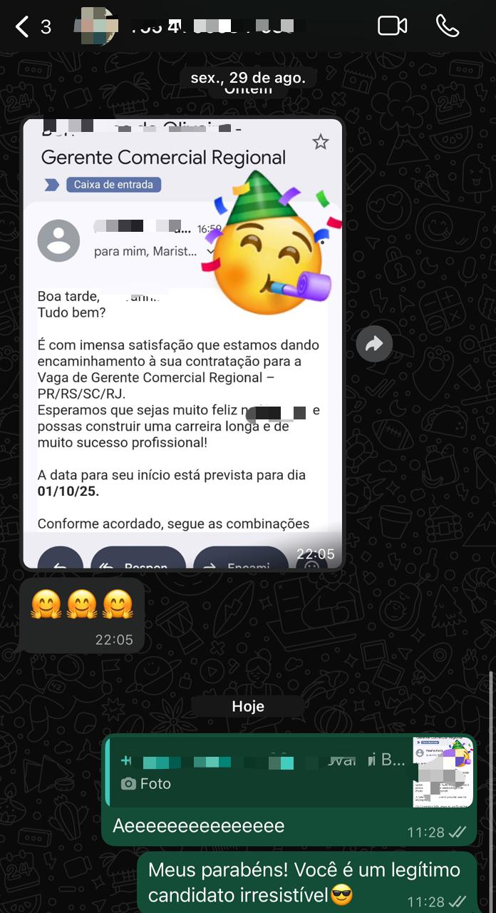 Depoimento de cliente satisfeito com o Empregadissimo